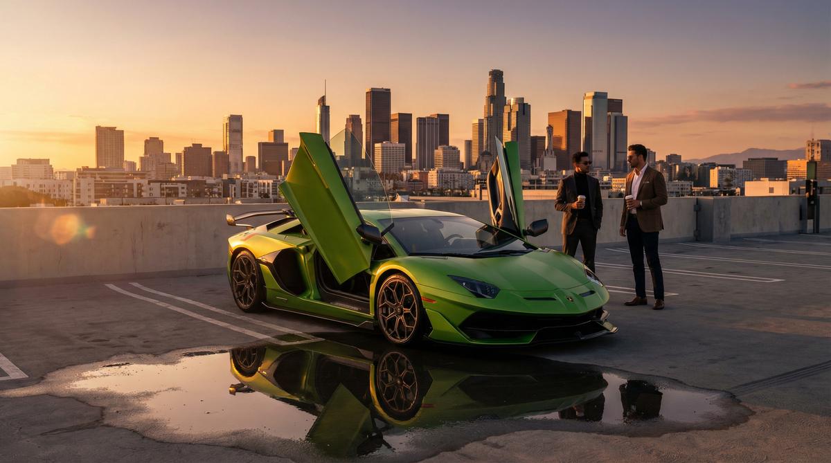 人兽汽车改装视频-城市天台超跑改装展示